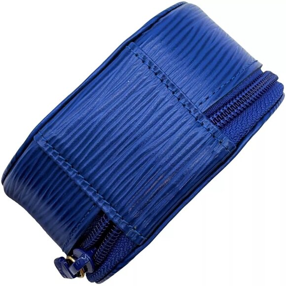 Authentic LOUIS VUITTON Epi Jewelry Case Accessory M48205 Blue Leather #36635896 - Picture 11 of 13